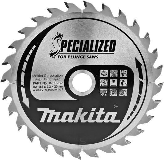 Makita B-09282 Sägeblatt Holz 165 Millimeter