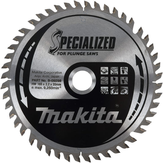 Makita B-09298 Kreissägeblatt Holz 165x20mm. 48T