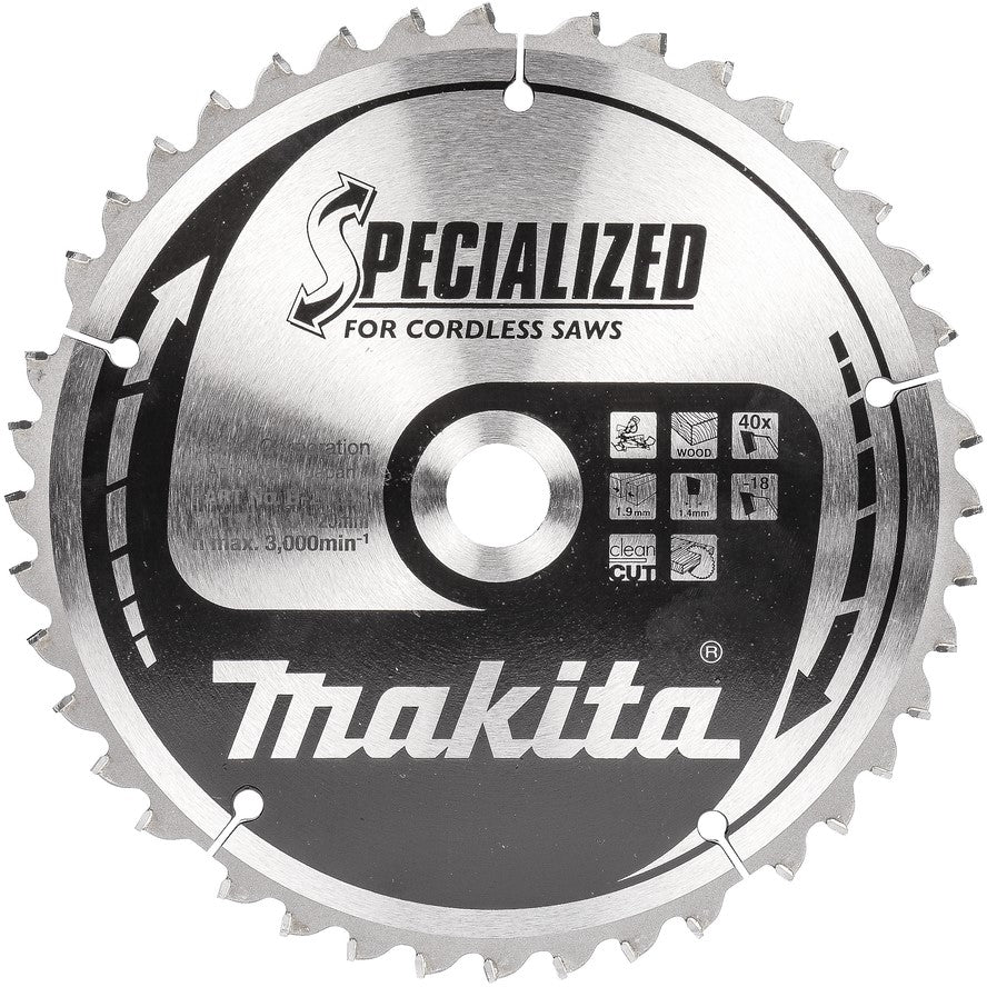 Makita Circular Saw Blade Wood 190x1.9x20mm 40T