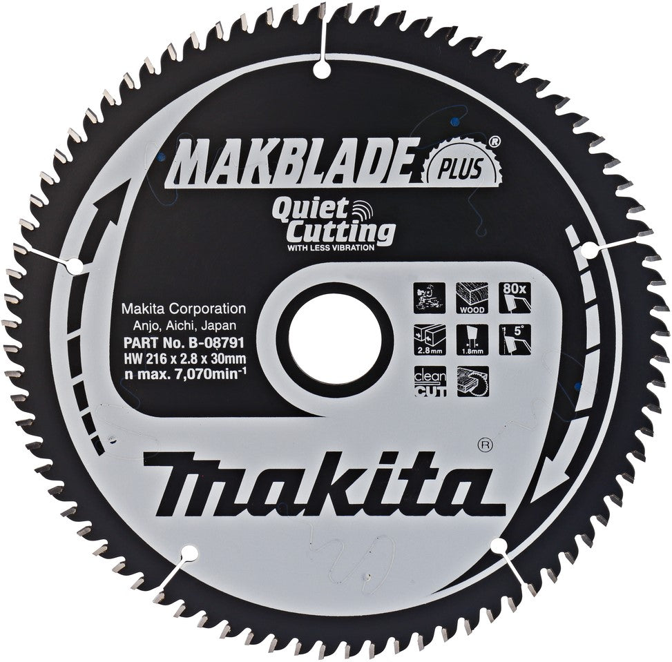 Makita B-08791 Zaagblad Q&C 216x30x80T