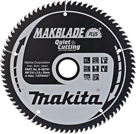 Makita B-08791 Sägeblatt Q&amp;C 216x30x80T