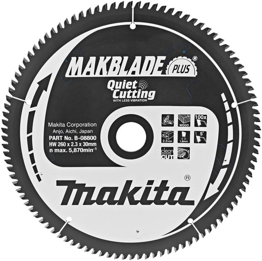 Makita B-08800 Kreissägeblatt Holz 260x30mm 100Z