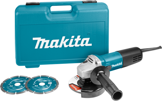 Makita 9558HNRGK2 Haakse Slijper 125mm 840W 230V inc. Accessoire Set in Koffer