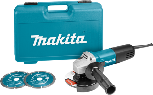 Makita 9558HNRGK2 Winkelschleifer 125mm 840W 230V inkl. Akku Zubehörset im Koffer