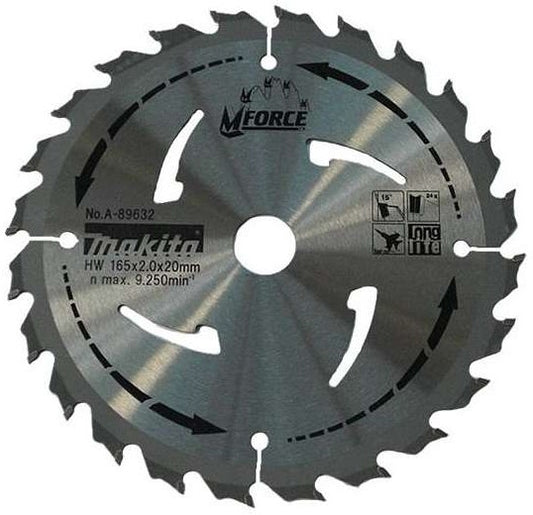 Makita A-89632 Kreissägeblatt Holz 165x20mm. 24T