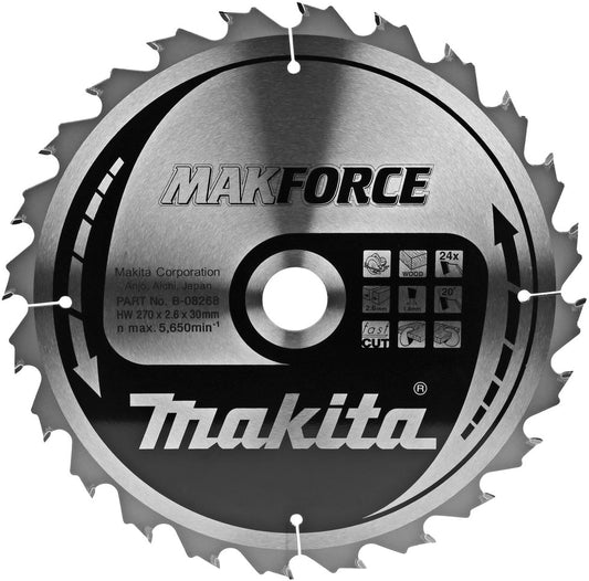 Makita Cirkelzaagblad Hout 270x2.6x30mm 24T