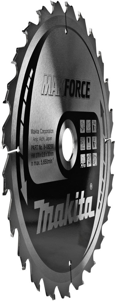 Makita Circular Saw Blade Wood 270x2.6x30mm 24T
