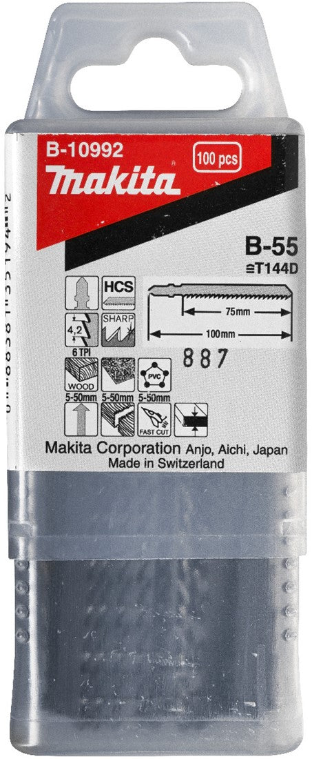 Makita T144D Stichsägeblatt Speed for Wood B-10992 VE=100
