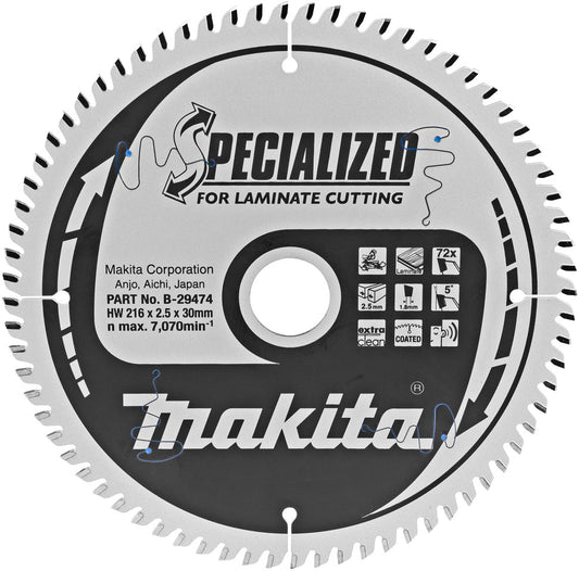 Makita Kreissägeblatt Laminat 216x2,5x30mm 72Z