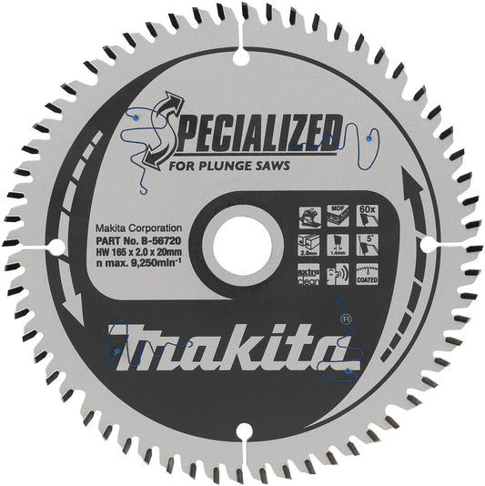 Makita Kreissägeblatt Holz 165x2,0x20mm 60Z