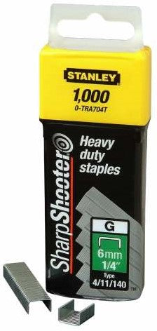 Stanley 1-TRA704-5T Staples Type G 6 millimeter VE=5000