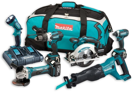 Makita DLX6072PT Combiset 18V 5.0Ah Li-Ion mit Duo-Ladegerät in Trolley-Tasche