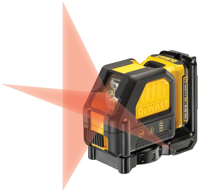 DCE088D1R Zelfniv kruislijnlaser rood 10.8V 2.0Ah XR Li-ion