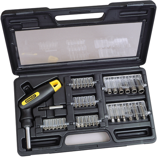 Stanley STA-0-63-022 22-teiliges Pistolengriff-Ratschen-Bit-Set