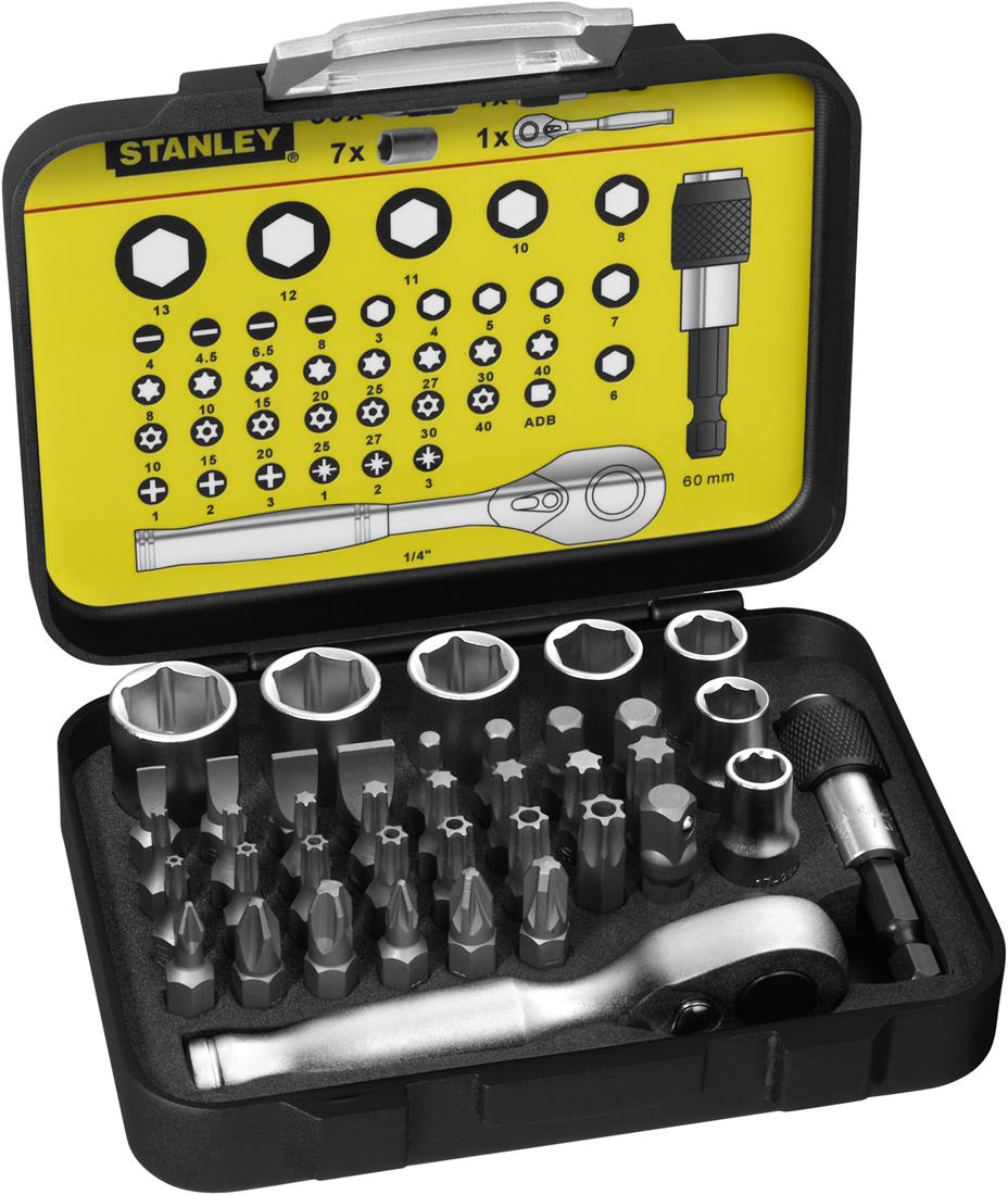 Stanley STA-1-13-906 Bitset Expert Pro 1/4 - Ratchet wrench (40 pieces)
