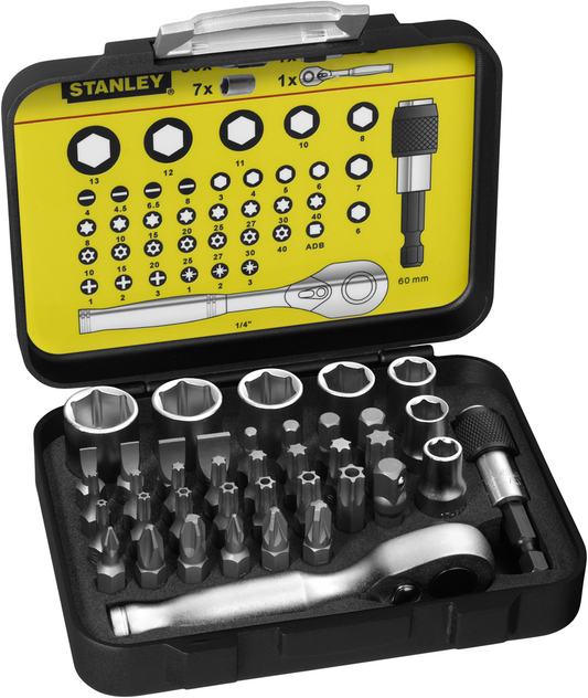 Stanley STA-1-13-906 Bitset Expert Pro 1/4 - Ratschenschlüssel (40 Stück)