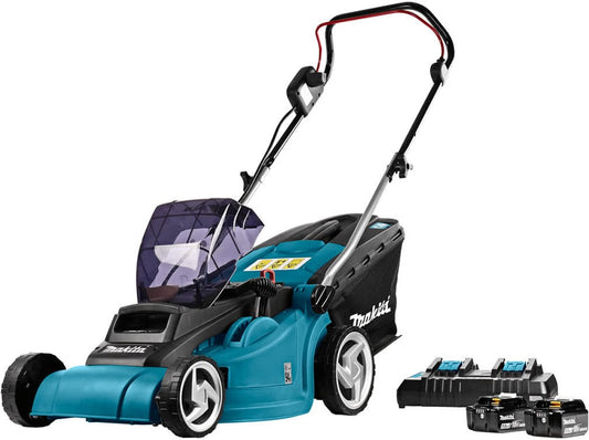 Makita DLM380PT2 Akku Rasenmäher 2x18V 5,0Ah Li-Ion + Duo Schnellladegerät