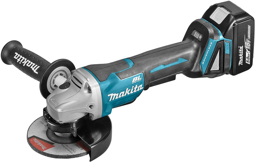 Makita DGA508RTJ Accu Haakse slijper 18V 5.0Ah Li-ion in Mbox