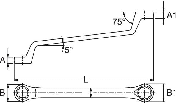 Stanley STA-4-87-801 Ringschlüssel 6 x 7 Millimeter