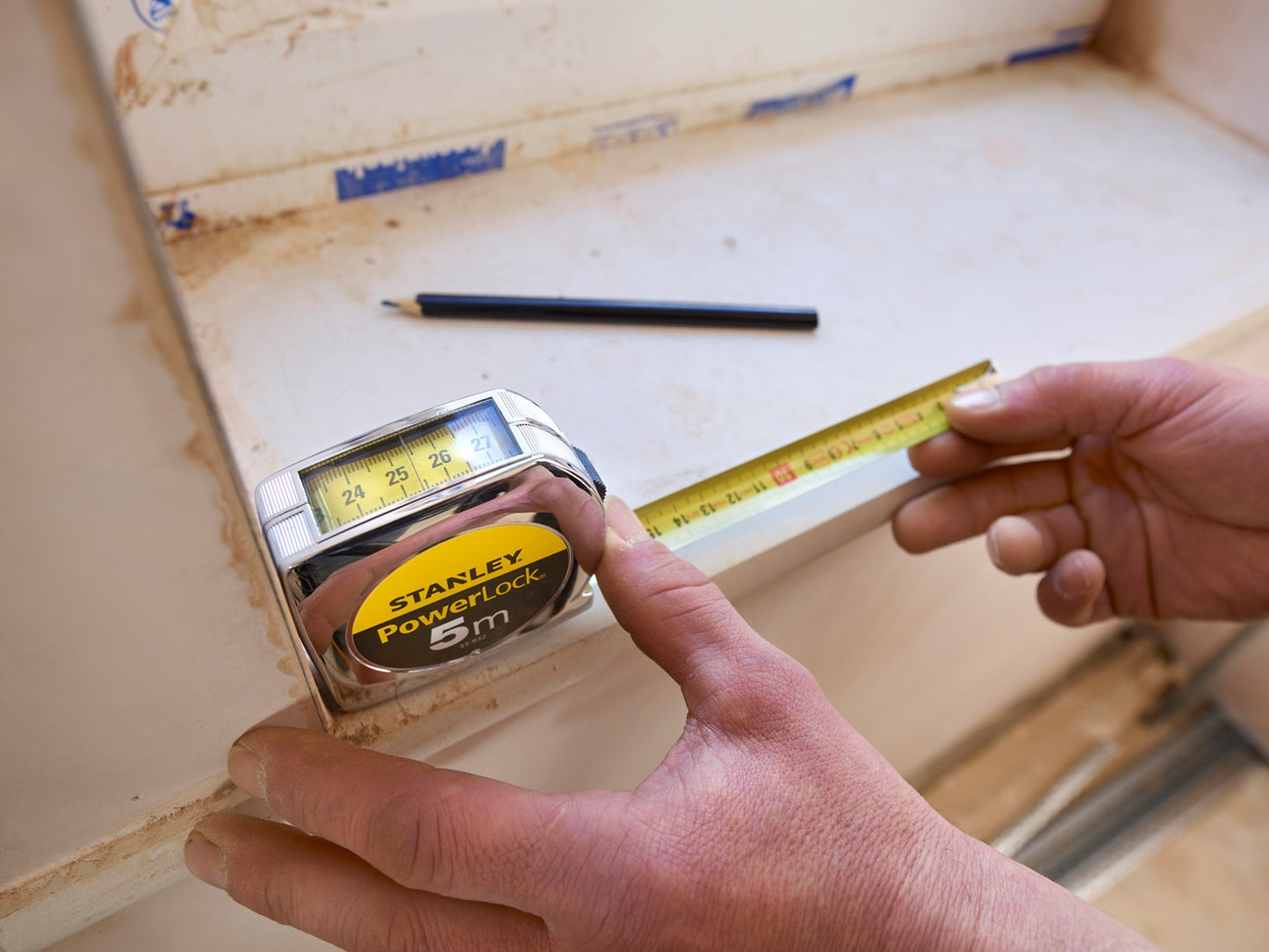 Stanley 0-33-932 Tape measure Powerlock 5m - 19mm top viewing window