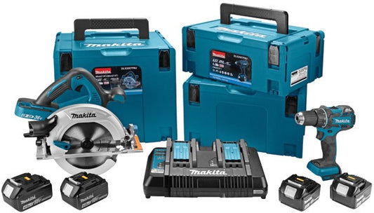 Makita DLX2067PMJ Kombiset zum Sägen, Bohren &amp; Schrauben 18V 4.0Ah