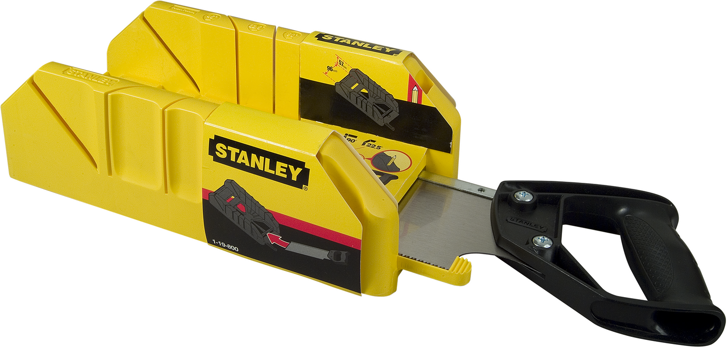 Stanley 1-19-800 Miter Box Plastic with Miter Saw L350mm/W143mm/H95mm