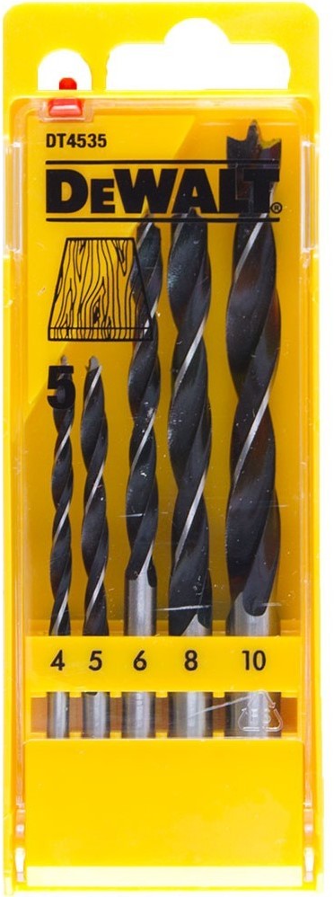 DT4535 5-teiliges Spiralbohrer-Set für Holz