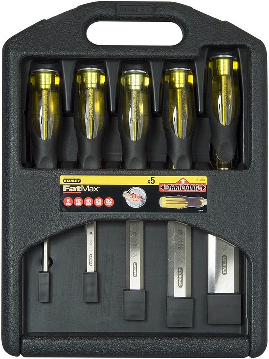 Stanley 2-16-271 Mortising chisel set FatMax 5Dlg. (6, 10, 15, 20, 25mm)