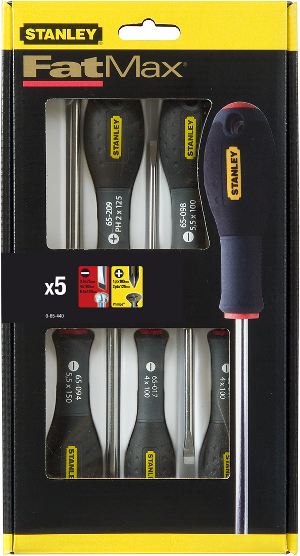 Stanley 0-65-440 5-Delige FatMax Schroevendraaierset Par/Ph