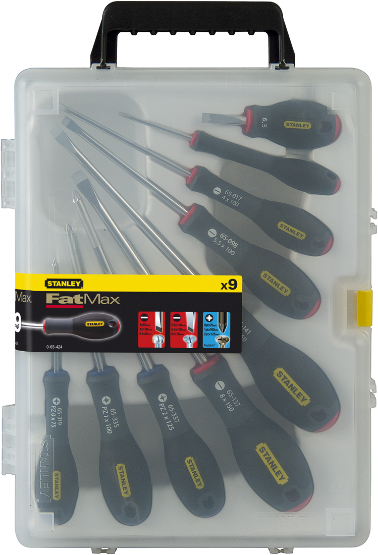 Stanley FatMax 9 Piece Screwdriver Set Pozidriv 0-65-424