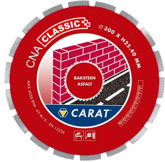 CARAT DIAMANTZAAG BAKSTEEN Ø350x25,40MM, CNA CLASSIC