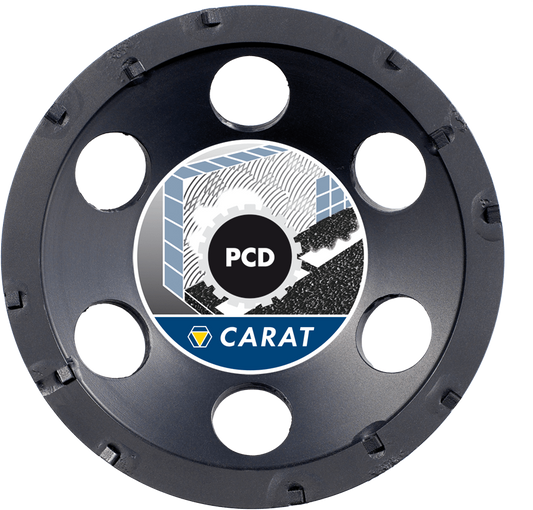 CARAT SLIJPKOP VOOR LIJM/VERFRESTEN Ø125x22,2MM PCD MASTER