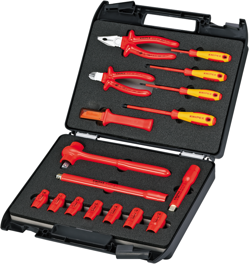 Knipex 98 99 11 Kompakter Werkzeugkoffer 17-tlg