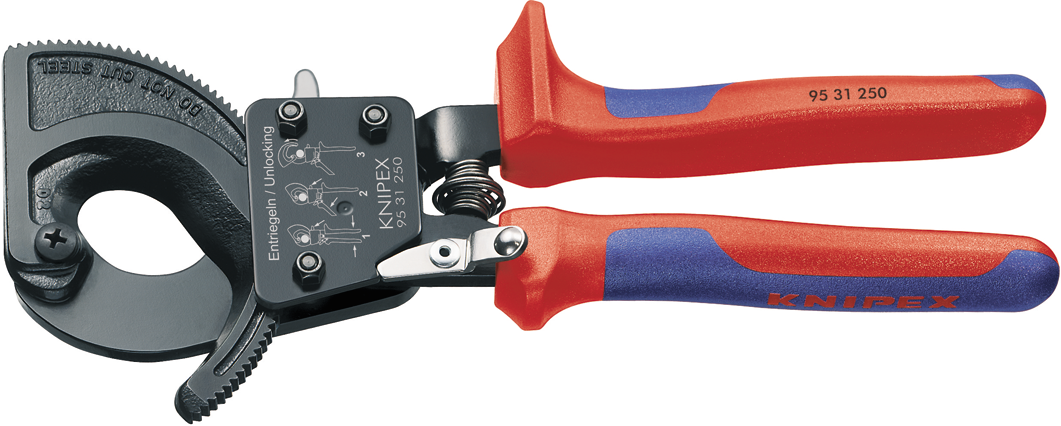Knipex 95 31 250 Kabelschaar ratelprincipe 95 31 250