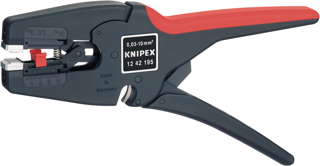 Knipex 12 42 195 MultiStrip 10 selbsteinstellende Universal-Abisolierzange 195mm.
