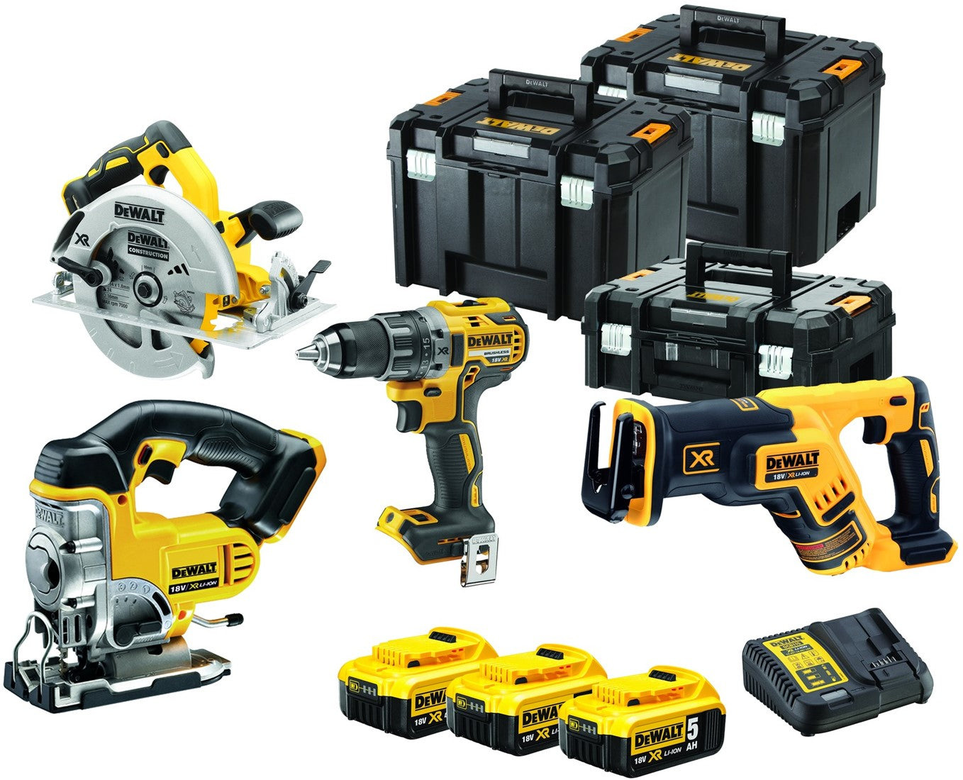 DCK421P3T Combiset 18V 5.0Ah XR Li-ion in TSTAK