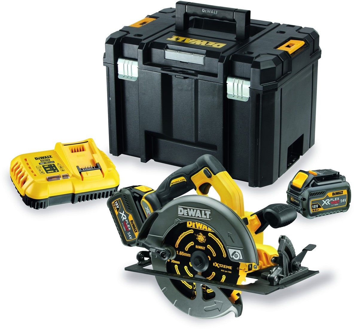 DCS575T2 XR FlexVolt Cordless Circular Saw 18V/54V 6.0Ah Li-Ion TSTAK