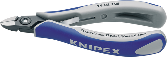 Knipex 79 02 125 Präzisions-Elektronik-Schneidezange mit geschliffenem Kopf 79 02 125