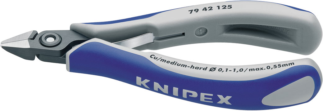 Knipex 79 42 125 Präzisions-Elektronik-Schneidezange mit geschliffenem Kopf 79 42 125