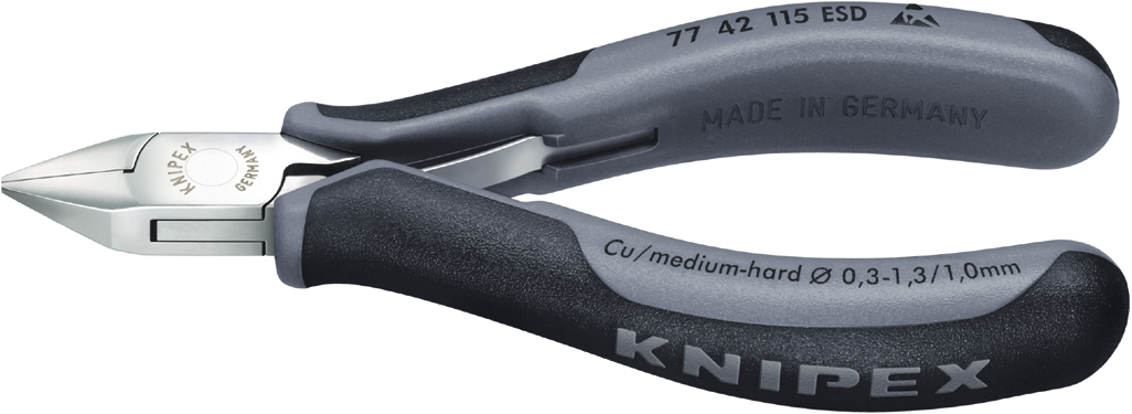 Knipex 77 42 115 ESD Elektronica-zijsnijtang ESD 77 42 115 ESD