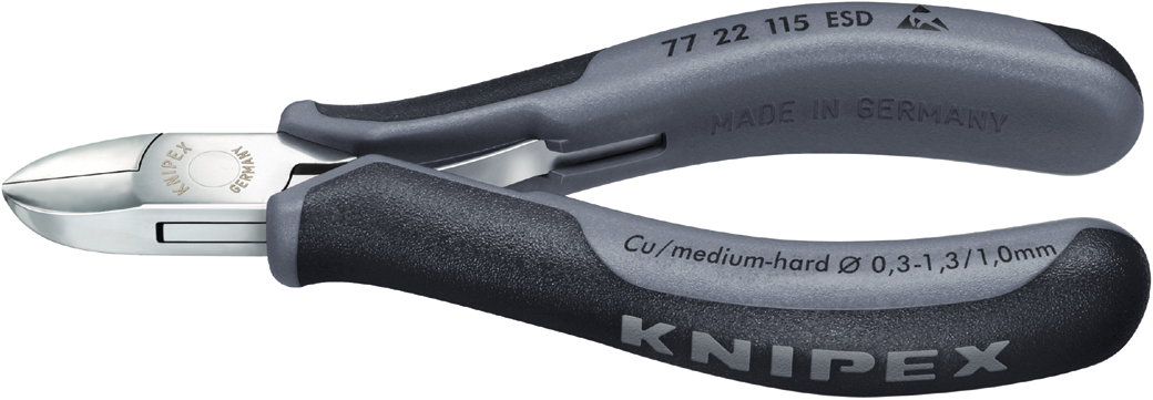 Knipex 77 22 115 ESD Elektronica-zijsnijtang ESD 77 22 115 ESD