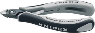 Knipex 79 02 120 ESD Precisie elektronicasnijtang ESD met geslepen kop 79 02 120 ESD
