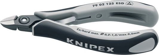 Knipex 79 02 125 ESD Präzisions-Elektronikschneidezange ESD mit geschliffenem Kopf 79 02 125 ESD