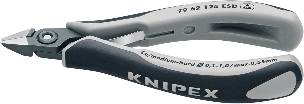 Knipex 79 62 125 ESD Precisie elektronicasnijtang ESD met geslepen kop 79 62 125 ESD