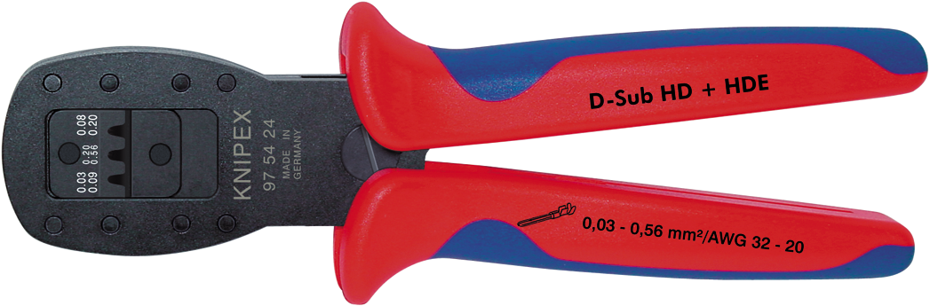 Knipex 97 54 24 Parallel-Crimpzange für Miniaturstecker 97 54 24