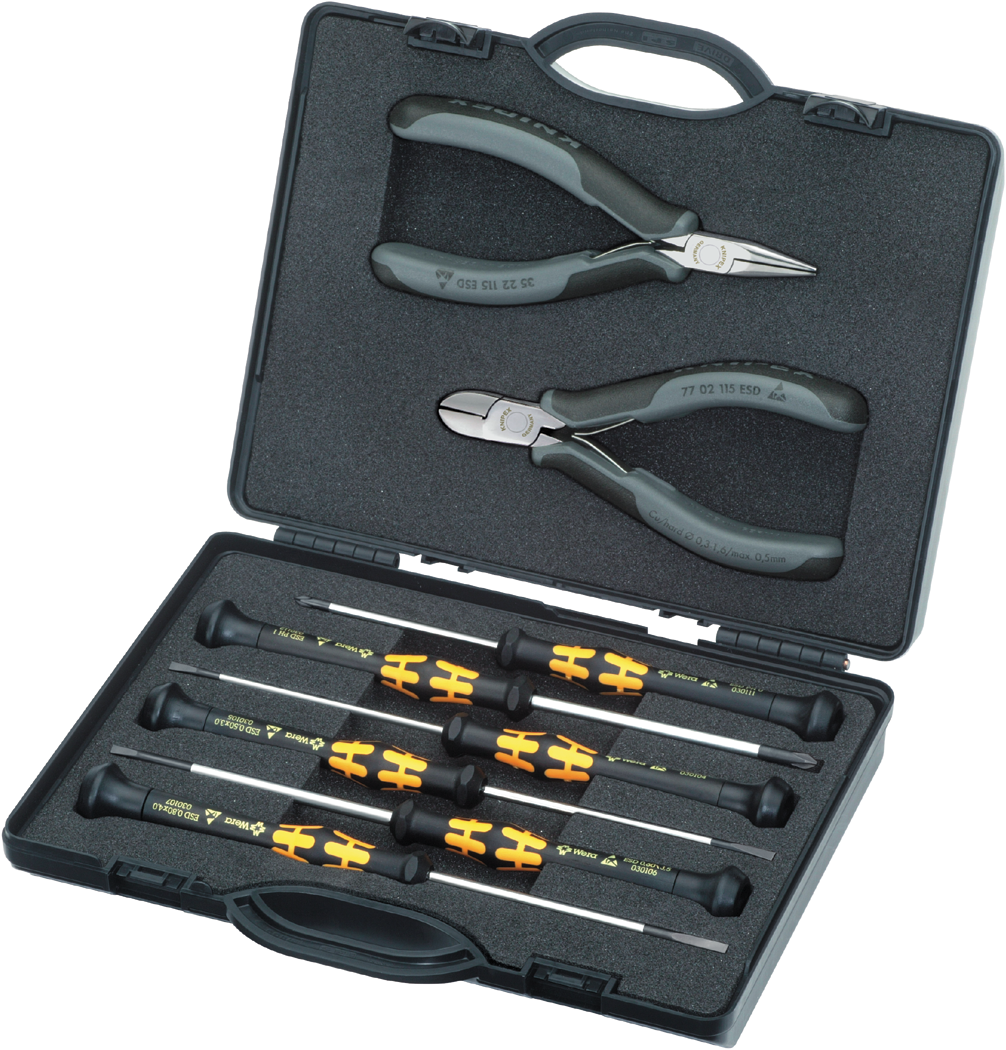 Knipex 00 20 18 ESD Case with electronics pliers 00 20 18 ESD