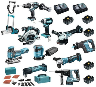 Makita DLX1012TJ2 Accu Combiset 18V 5,0Ah incl. Trolley in Mbox