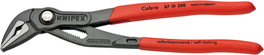 Knipex 87 51 250 Cobra® ES die extra schlanke Wasserpumpenzange 328 Gramm Gewicht 250 mm.