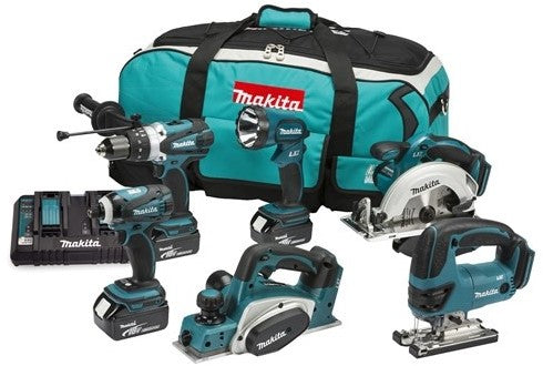 Makita DLX6067PT Akku-Kombi-Set 18V 5,0Ah Li-Ion mit Duo-Ladegerät in Transporttasche
