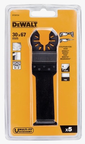 DT20724 Multitool-Sägeblatt HCS für Hartholz 31x67mm VE=5